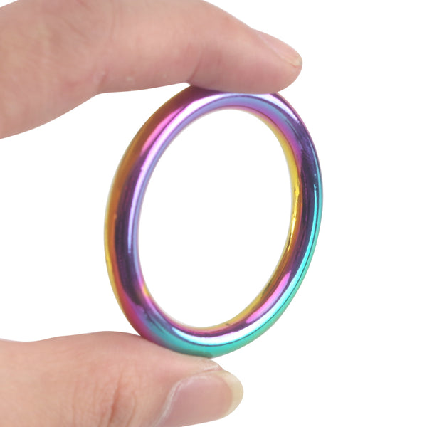 Rainbow stainless steel cockring - The Love Zone