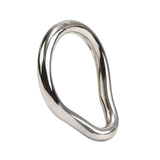 Stainless Cock Ring w Perinium Band (2 size options)