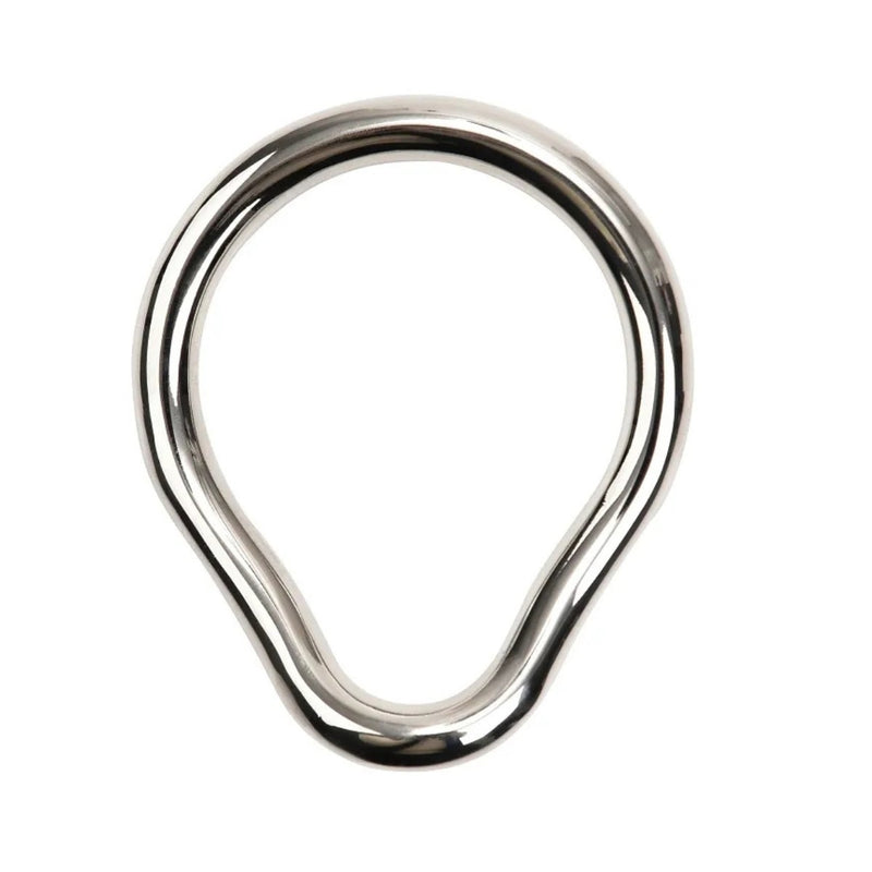 Stainless Cock Ring w Perinium Band (2 size options)